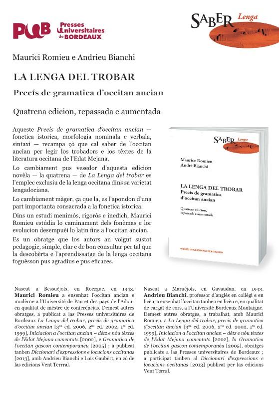 Flyer la lenga del trobar 030425 1